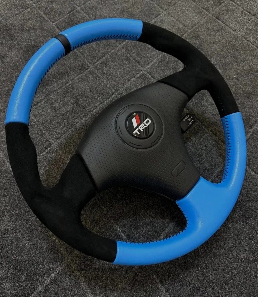 Toyota TRD Blue Leather & Alcantara  Steering for CELICA /  SUPRA/ MR2 & spyder - Image 4 of 4