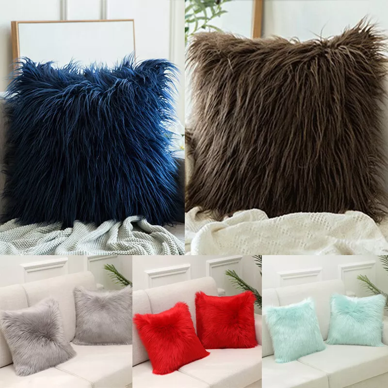 Long Gy Faux Fur Cushion Ers