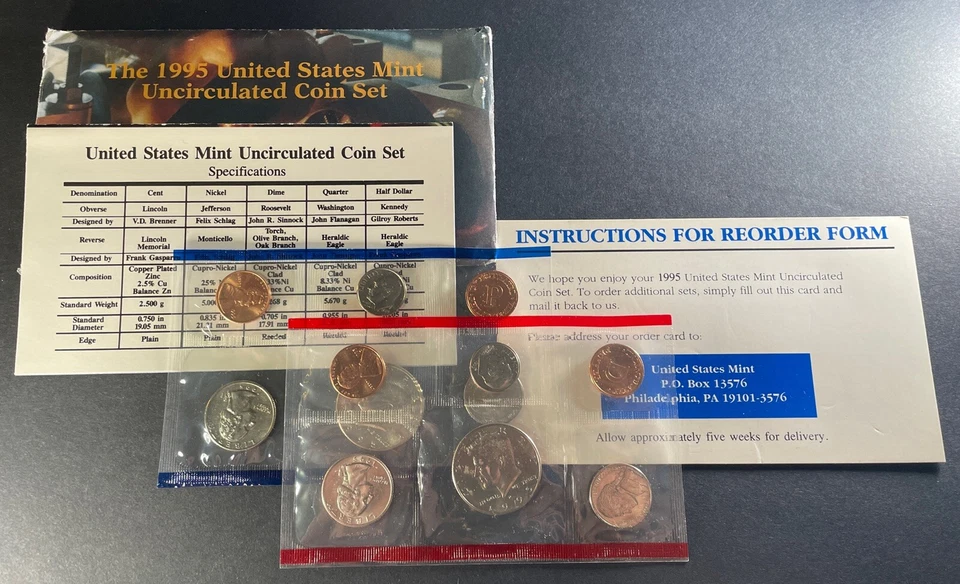 Uncirculated Coin Set Lot - 1981, 1992, 1976, 1990, 1995, 1987 - Great Condition - Image 3 of 4
