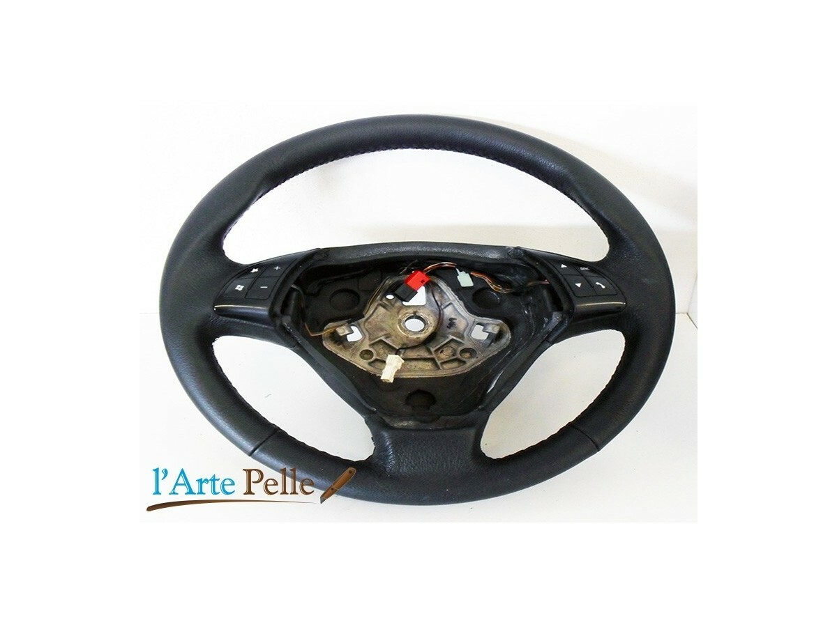 Fiat Grande Punto Steering Wheel Cover Black Genuine Leather eBay