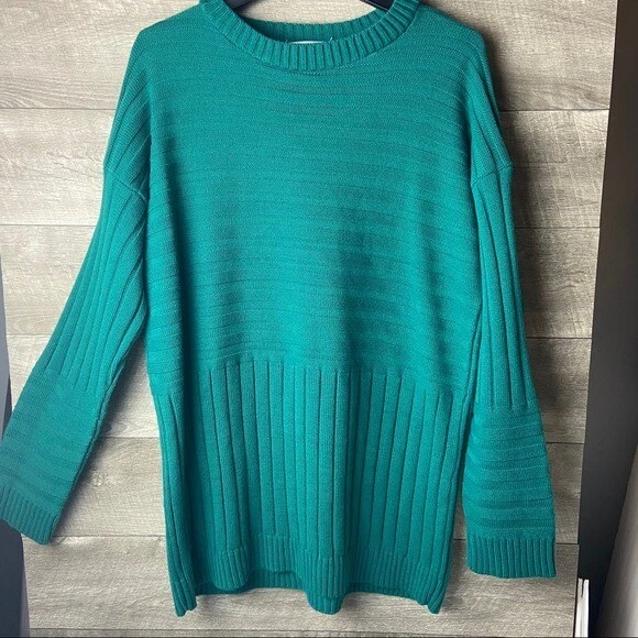 Misguided Mujer Acanalado Loungewear Verde Azulado Jersey Grande Suéter Talla 2 Foto 4 de 4