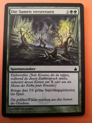 Fäuste aus Eisenholz, Magic, MTG, Ravnica 164, Aura, Saproling, Trampelschaden 