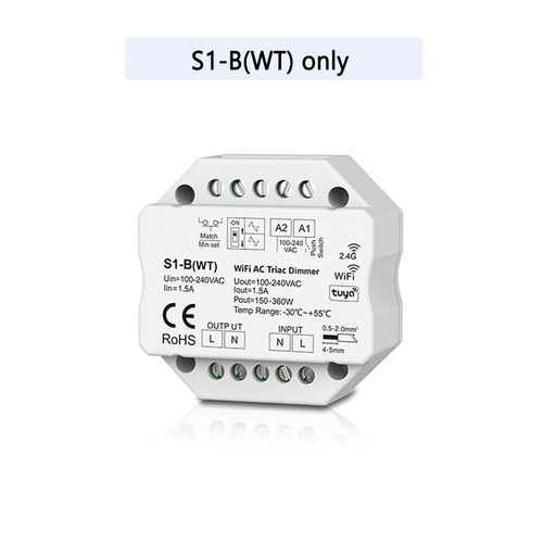 WiFi AC Triac LED Dimmer Controller Push Switch 2.4G RF Remote Control for Lamp - Picture 9 of 10