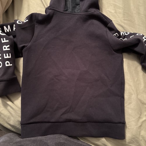 Youth XS Extra Small Black Hooded Jacket Zip Up Under Armour Loose Coldgear - Picture 5 of 6
