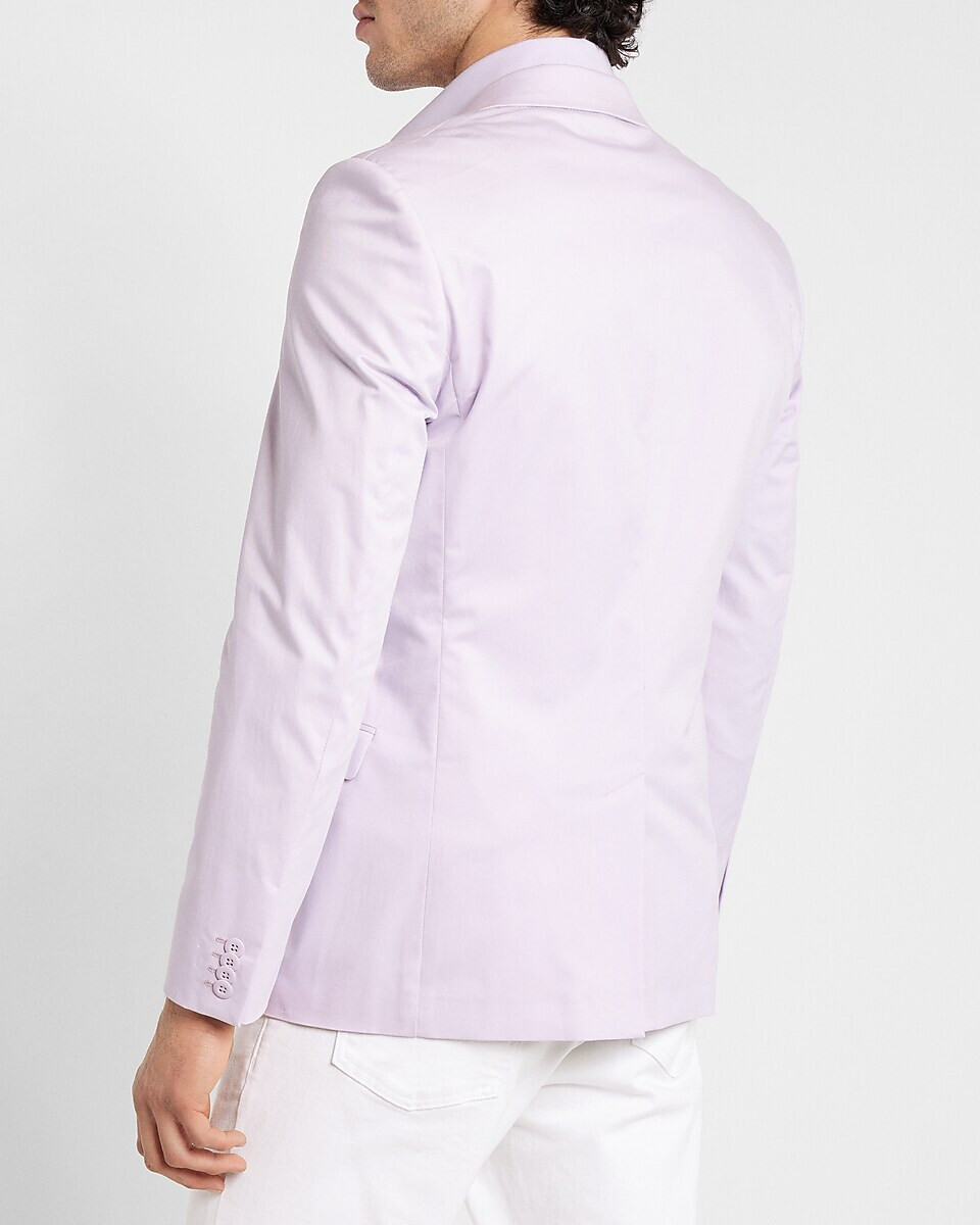 NEW EXPRESS $248 LILAC EXTRA SLIM COTTON BLEND HYPER STRETCH