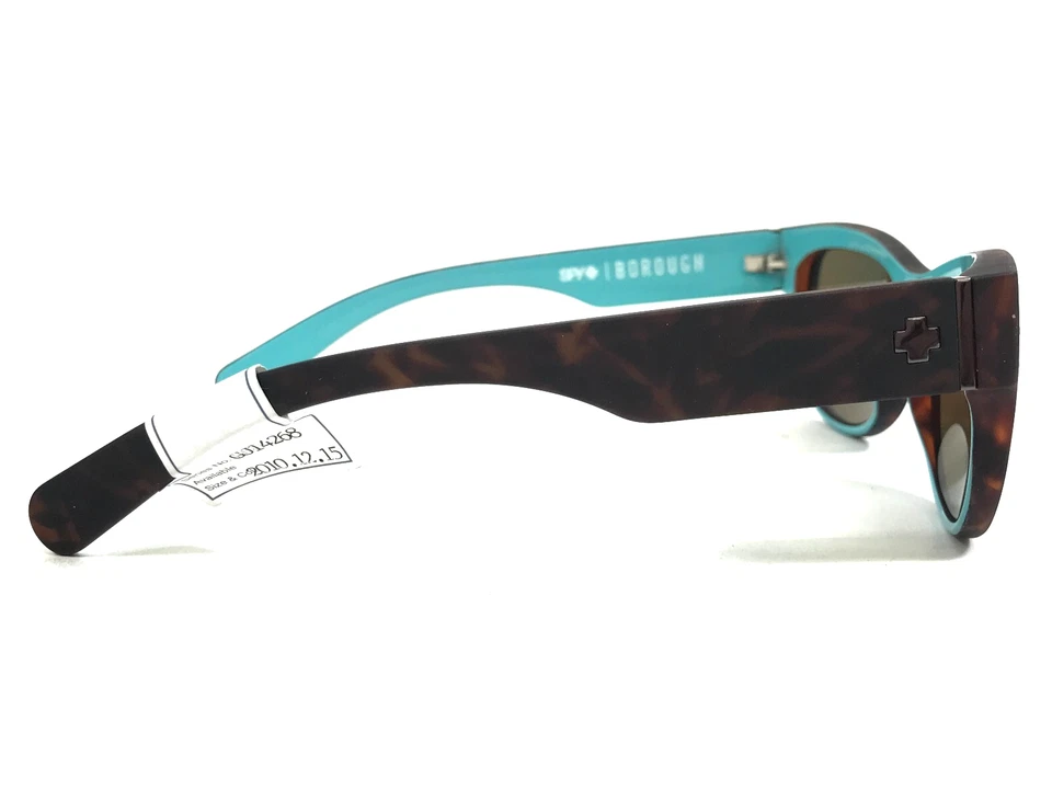 Óculos de sol Spy+ BOROUGH G12 marrom tartaruga azul armação quadrada com lentes marrons - Imagem 4 de 4