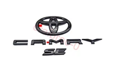 Gloss Black out Overlay Emblem Kit fit TOYOTA  2018-2024 Camry SE GEN OEM