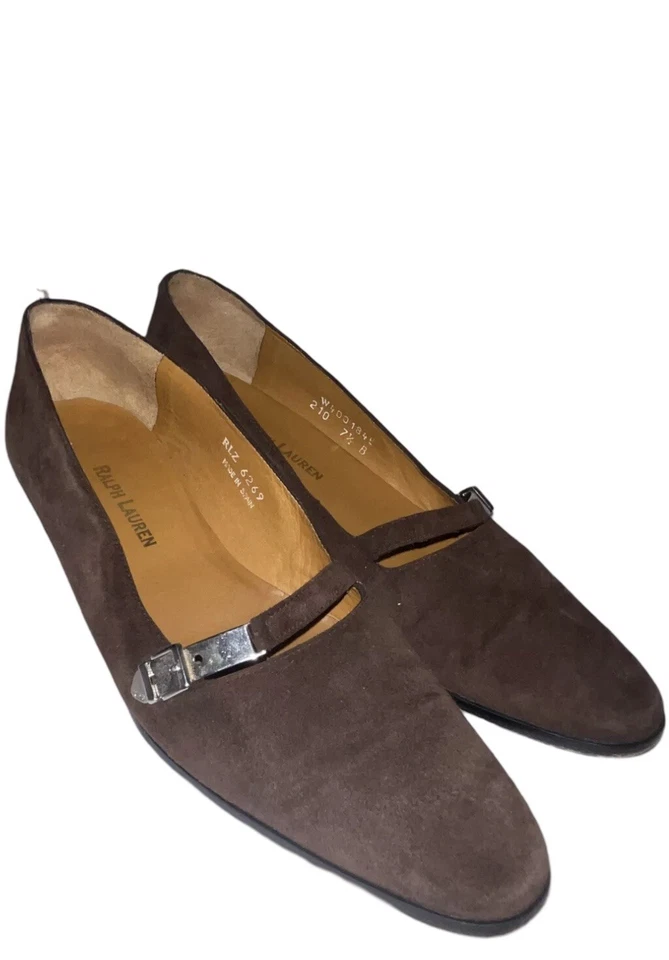 Mocasines Ralph Lauren Caryn Marrón Gamuza Adorno Mujer’s Talla 7.5 B Foto 2 de 4