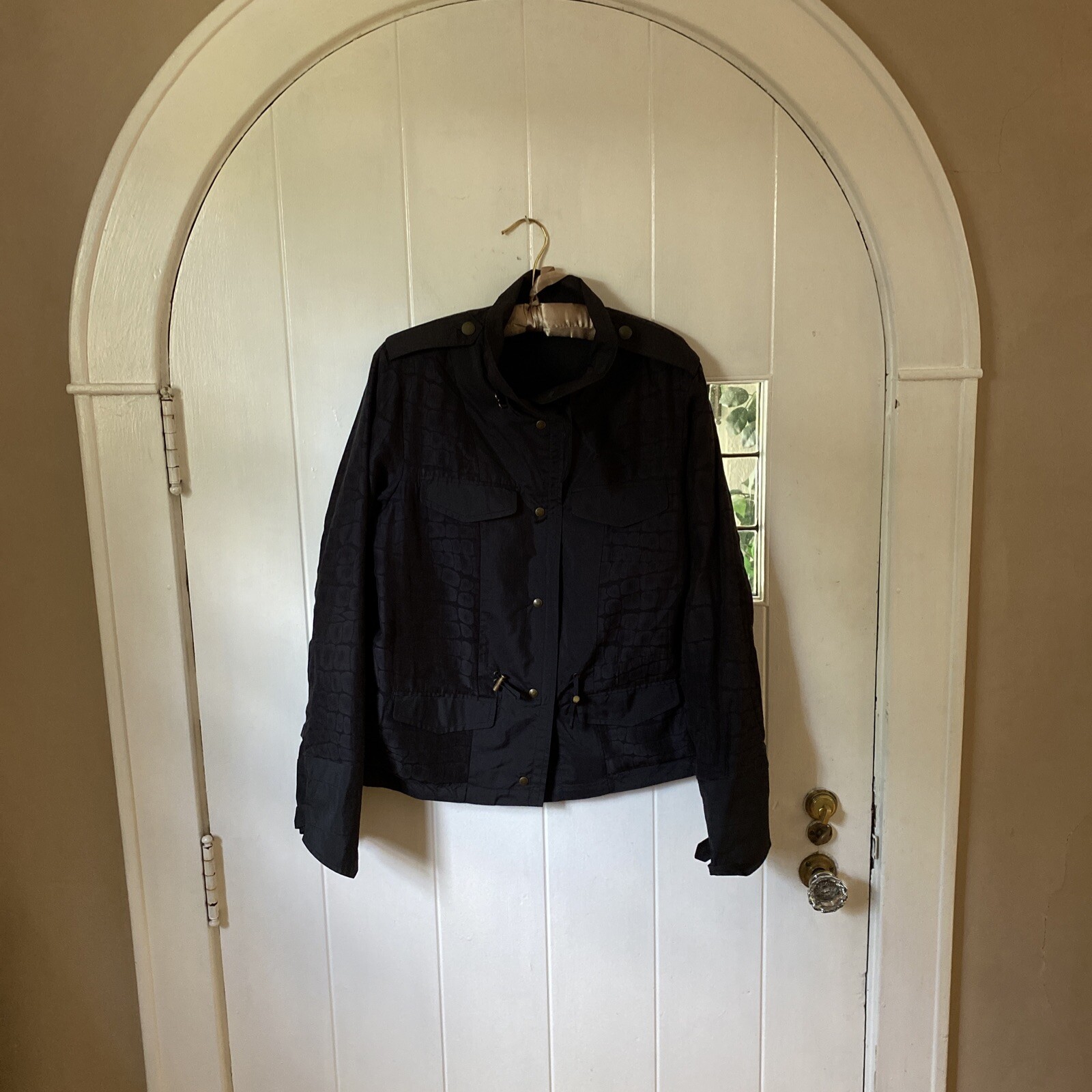 (1) Frangivento miscela seta miscela seta alla moda nero designer YSL Yves Saint Laurent