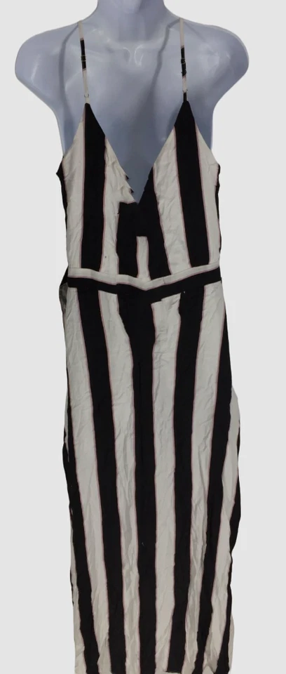 $99 Material Niña Junior Mujer Negro Sin Mangas Rayas Cuello en V Mameluco Talla L Foto 2 de 4