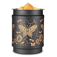 Calentador eléctrico de cera de metal para velas aromáticas y fragancias de cera