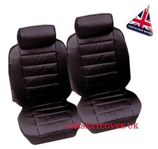 For Citroen C8 (2003-10) Luxury Padded Leather Look Car Seat Covers - 2 x Fronts