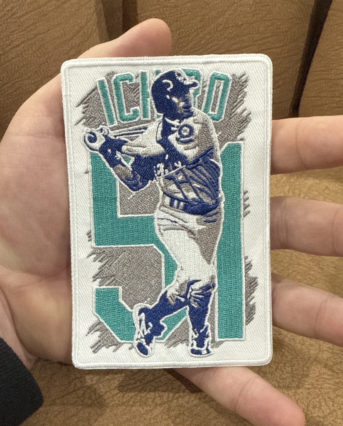 Ichiro Suzuki 51 HOF Seattle Mariners Sew On Patch HOF Logo 4.75in. RARE