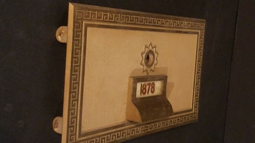 Vintage 1965 ORO MFG CO Brass US Post Office Mail Box Door 6-1/4 x 11" #1878 - Picture 7 of 9