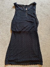 Free People Dress Black Lace Medium Sleeveless Cute!!