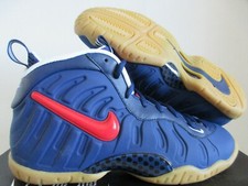 Nike Little Posite Pro Gs Blue Void-University Red-White Sz 6.5Y 644792-405 