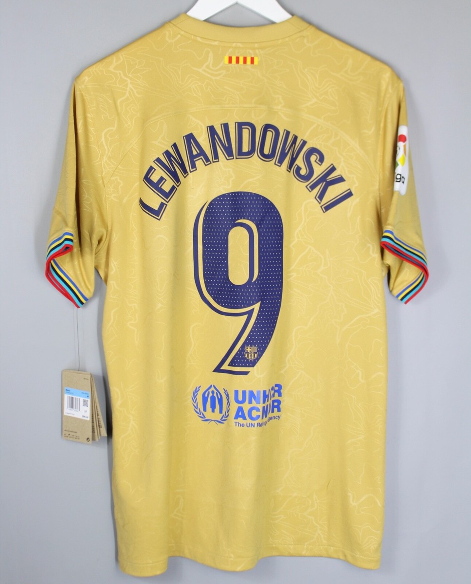 NWT BARCELONA SPAIN 2022 2023 AWAY FOOTBALL SHIRT JERSEY #9