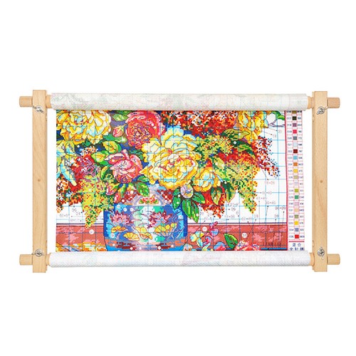 Useful Cross Stitch Needlepoint Scroll Frame Quilting Hoop Stand Stitching Frame - Picture 7 of 11