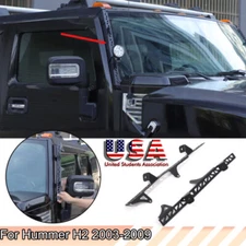 Black Steel A-Pillar LED Light Bar Mount Bracket For Hummer H2 2003-2009 US