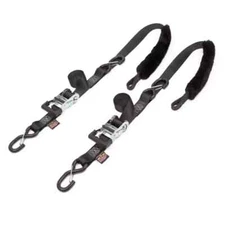PowerTye® 1.5in Fat Strap Deluxe Ratchet Tie-Downs w Sheepskin Soft-Tye