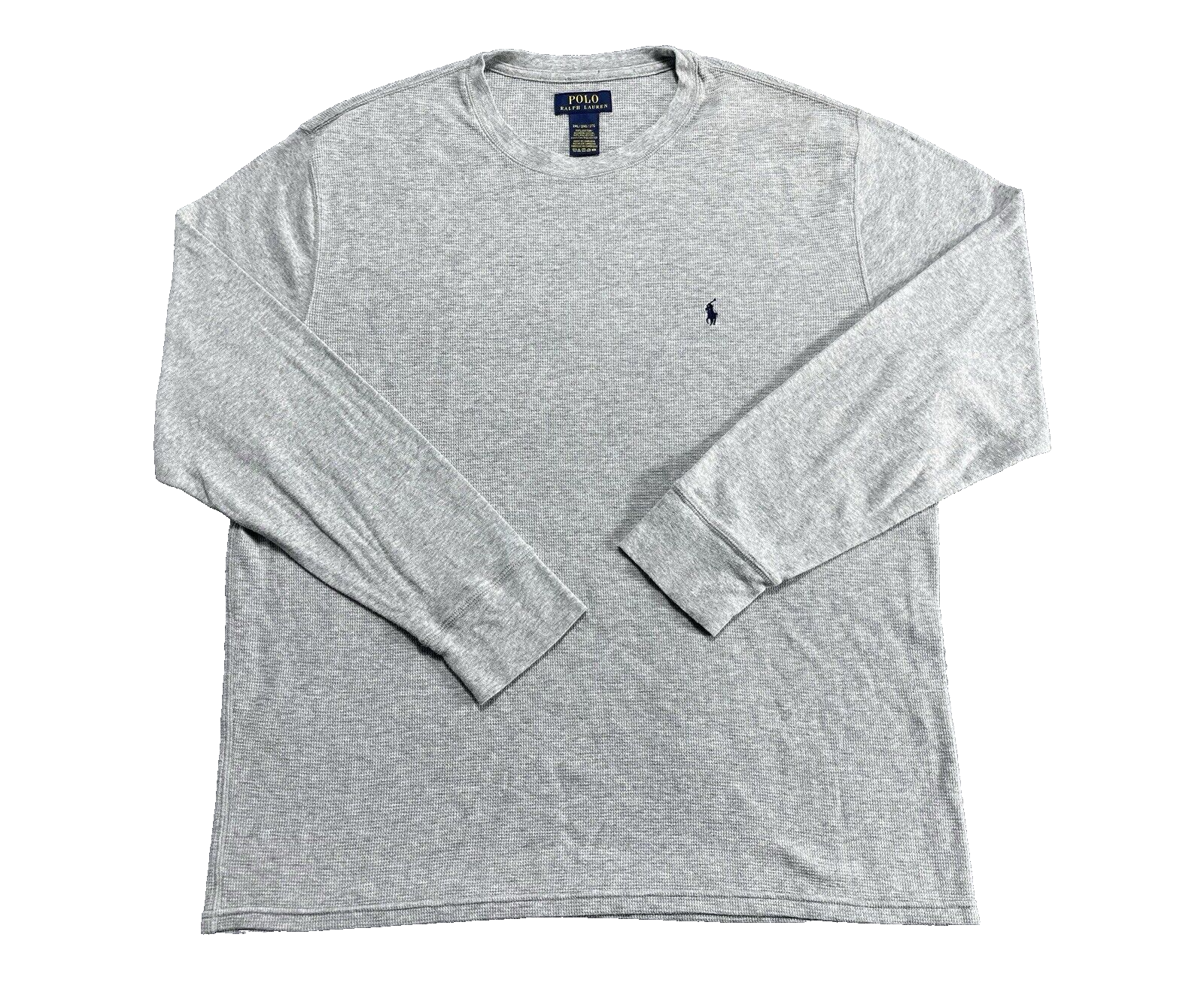 Polo Ralph Lauren Uomo Felpa 2XL Grigio Maniche Lunghe Blu Pony Relax Fit