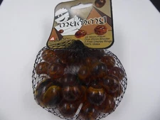NOS MEGA GLASS MARBLES MUMMY NET BAG NEW 1 25MM SHOOTER ~ 24 16MM PLAYER RETIRED