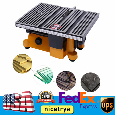4'' Mini Electric Table Saw Craft Power Tool Hobby DIY Metal Wood Cutting Machine