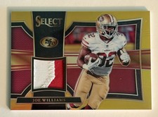 2017 Panini Select Football JOE WILLIAMS Rookie RC /10 Jersey Patch 49ers 2CLR