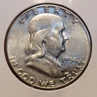 1954 Franklin Half Dollar 90% Silver. Nice Coin