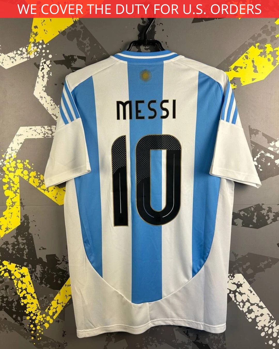 Messi Argentina Team Jersey Home Football Soccer Shirt 2024 Adidas Men M ig93