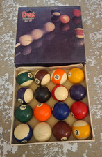 Vintage Crest Billiard Ball Set Professional Pool Balls 7440 w/ Original Box