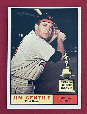 #ad #ad 1961 Topps High #559 Jim Gentile Baltimore Orioles RC Clean No Creases EX NM $59.00