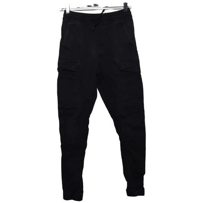 H&M Man, Cargohose, Größe: XS, Schwarz, Baumwolle/Elasthan, Einfarbig #w0i