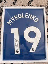 Vitaliy Mykolenko Signed Everton 2024 Home Football Shirt