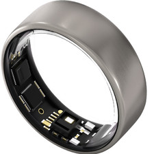 ULTRAHUMAN UHRA-RT-08 Ring AIR Smart Ring - Size 8 - Raw Titanium - Track Sleep,