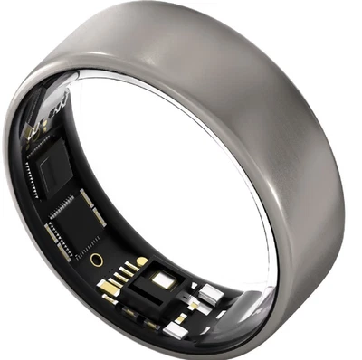 ULTRAHUMAN UHRA-RT-08 Ring AIR Smart Ring - Size 8 - Raw Titanium - Track Sleep,