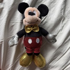 TY Original Beanie Babies Collection Sparkle Mickey Mouse 15cm Soft Plush Toy
