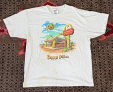 Vintage 1994 Flintstones RocDonald's x McDonalds White T-Shirt - XL