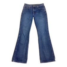 Vintage Express Women's Jeans Extreme Flare Rigid Dark Wash Jeans 9/10 Long