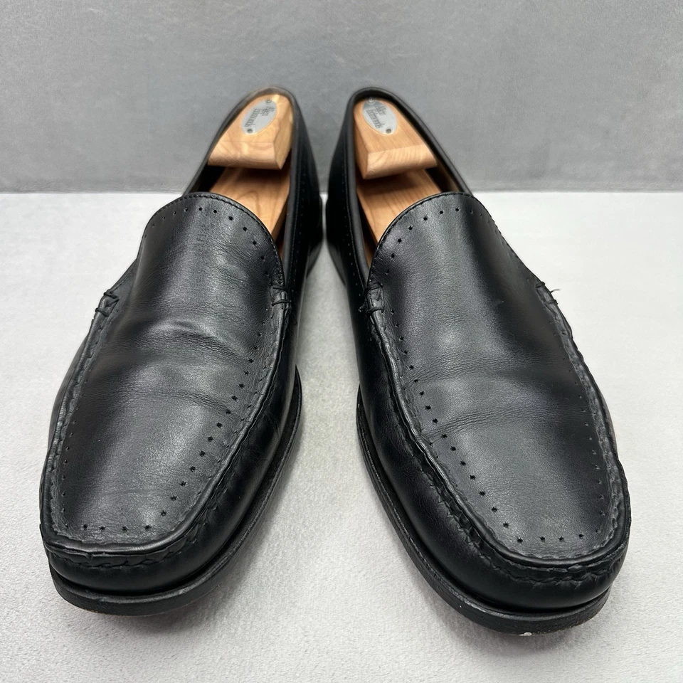 Mocasines venecianos extra anchos Allen Edmonds Granby para hombre talla 12 (3E) cuero negro Foto 2 de 4