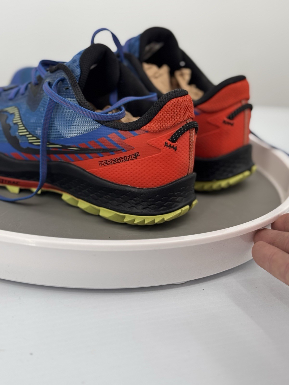 mens Size 8 women’s size 9.5  - Saucony Peregrine 11 Blue Red trail Running thumbnail 5