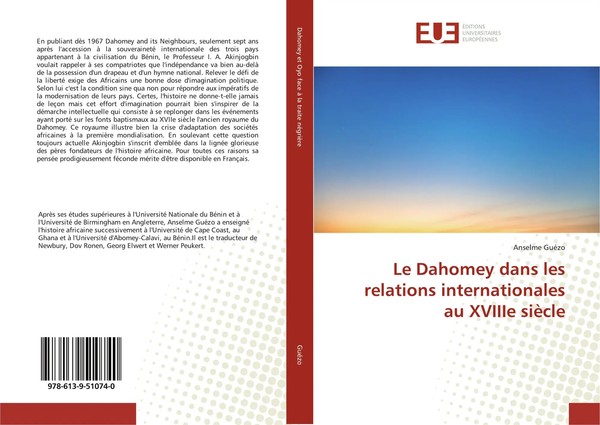 Anselme GuéZo | Le Dahomey Dans Les Relations Internationales Au Xviiie SièCle-image