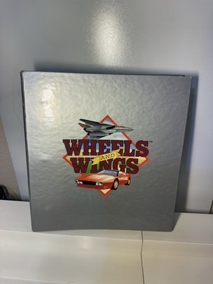 Vintage 1988 WHEELS AND WINGS Binder - Planes Cars Field Publications Info Cards