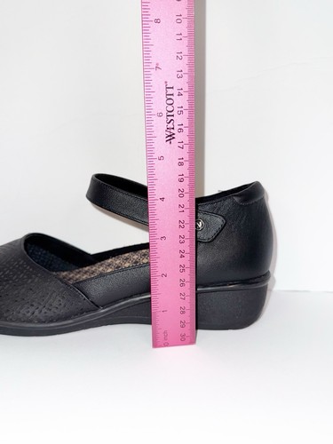 Scarpe comode REVERE Osaka Mary Jane mocassino in pelle nero cuscino orto largo 12 - Foto 11 di 15