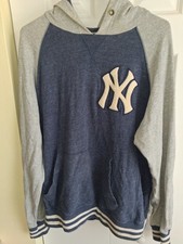 Mitchell  Ness Yankees Hoodie Men  s Large Gray Cooperstown Collection MLB