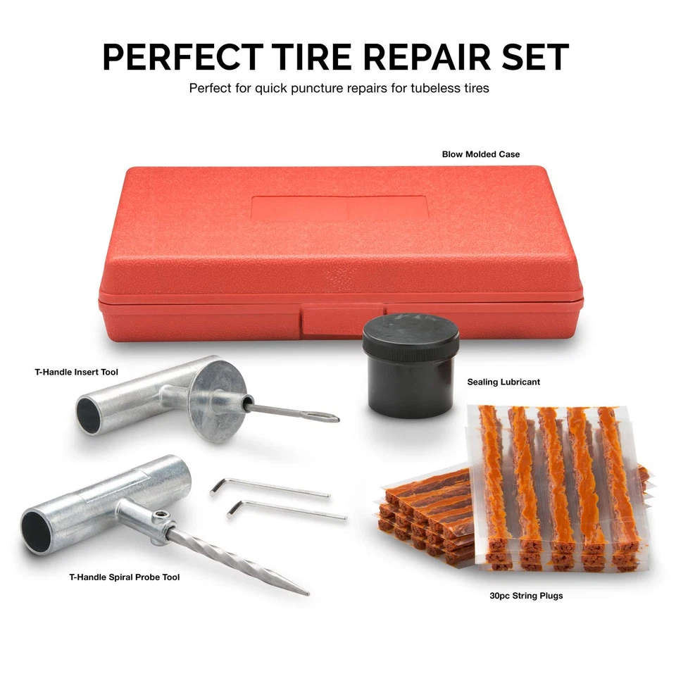 Tooluxe 50002L Universal Tire Repair Kit to Fix Punctures and Plug Flats, Value - Image 4 of 4