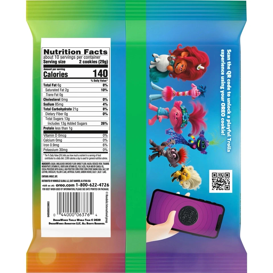 LIMITED EDITION RARE Trolls World Tour Oreo Pink/Green Cookies (Set Of 2) 10.7oz - Image 4 of 4
