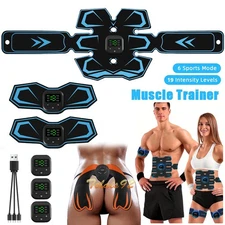EMS Muscle Stimulator Toner ABS Abdominal Booty Trainer Body Fitness Massager US