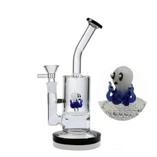 9" Glass Bong Smoking Hookah Water Pipe Octopus Perc Smoking 14mm Bowl