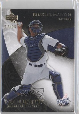 2007 Upper Deck Exquisite Rookie Signatures Gold 49/75 Russell Martin #49 1u6